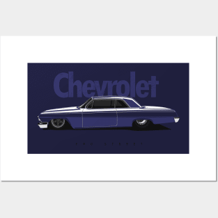 '62 Pro-Street Impala SS in Nassau Blue Poly. Posters and Art